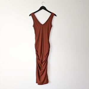 Bishop + Young sleeveless midi dress, burnt orange, small